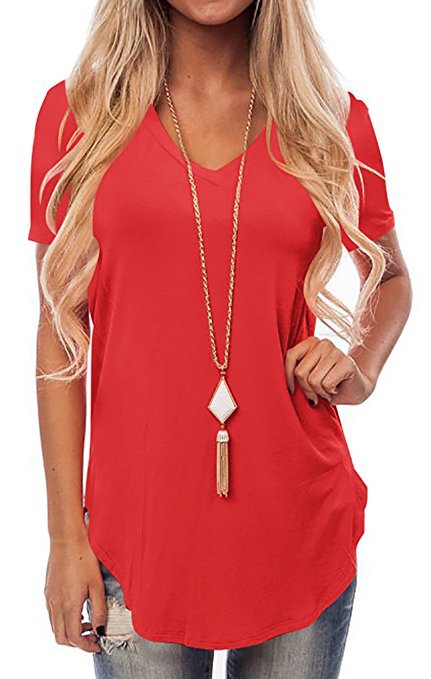 V-Neck Short Sleeve Loose Tuxedo T-Shirt