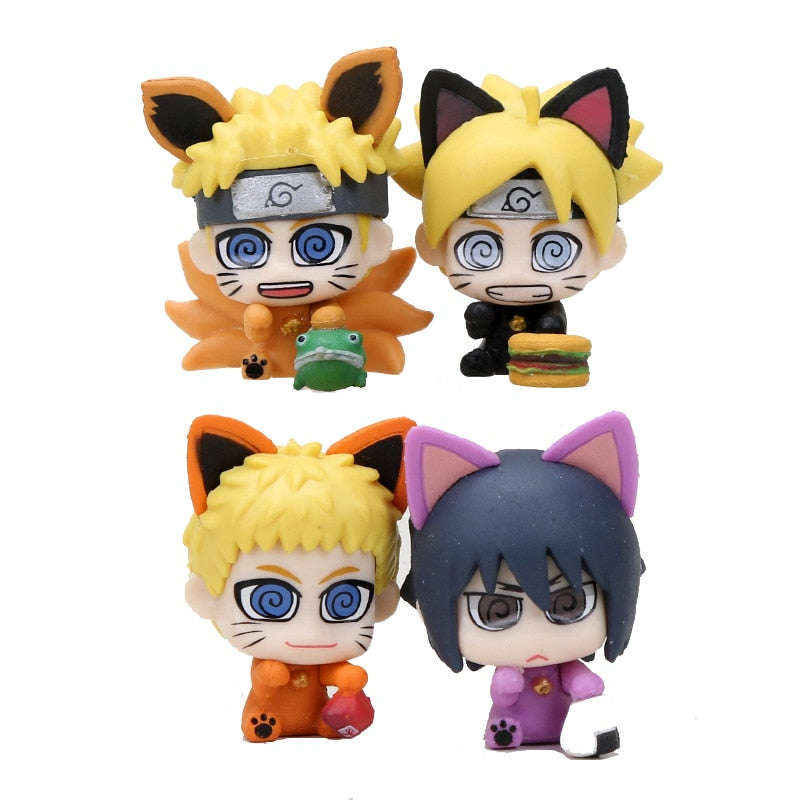 Naruto GEM Figure Set - Neko, Sasuke, Boruto, Ninja