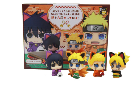 Naruto GEM Figure Set - Neko, Sasuke, Boruto, Ninja