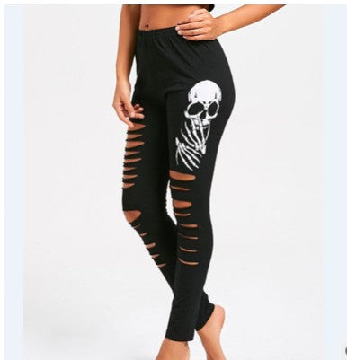 European Style Printed Ripped Leggings from AliExpress