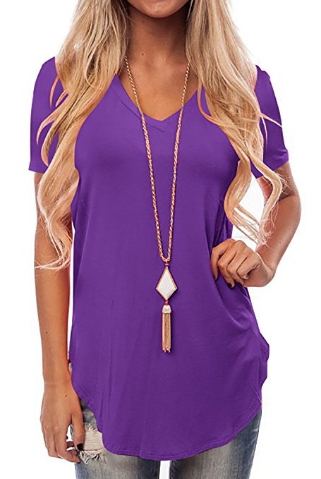 V-Neck Short Sleeve Loose Tuxedo T-Shirt