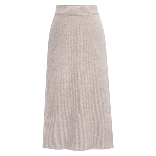 Plus Size Women's High-Waisted Wool Long Skirt